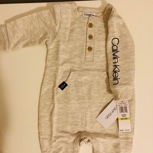 Calvin Klein Baby Henley Onesie